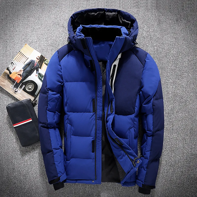 Fashion Brand Mens Hooded Duck Down Jackets Coat Jacket 2018 Winter Parkas Couple Clothes Warm Outwear Overcoat 8006 | Мужская одежда