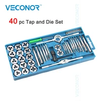 40pcs tap and die set alloy steel professtional tools with case packed for metalworking