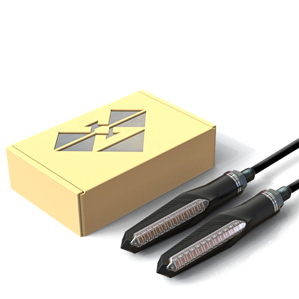 

4/2 Pcs Motorcycle Turn Signal Lights LED Mini Indicators Amber Lamp Waterproof Motorbike Lights 12V Universal