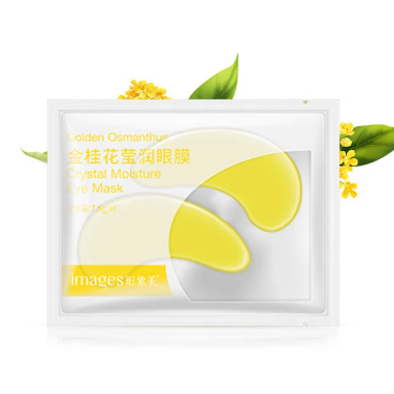 1pc Osmanthus Кристаллическая коллагеновая маска для глаз, пластырь для глаз, против морщин, против старения, для удаления темных кругов, для сна, для лица, для ухода за кожей глаз - Цвет: 1pc Osmanthus