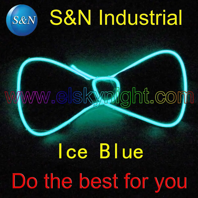 2017 Future warrier ice blue Light Up LED галстук-бабочка светящийся EL wire для DJ бара клуба и