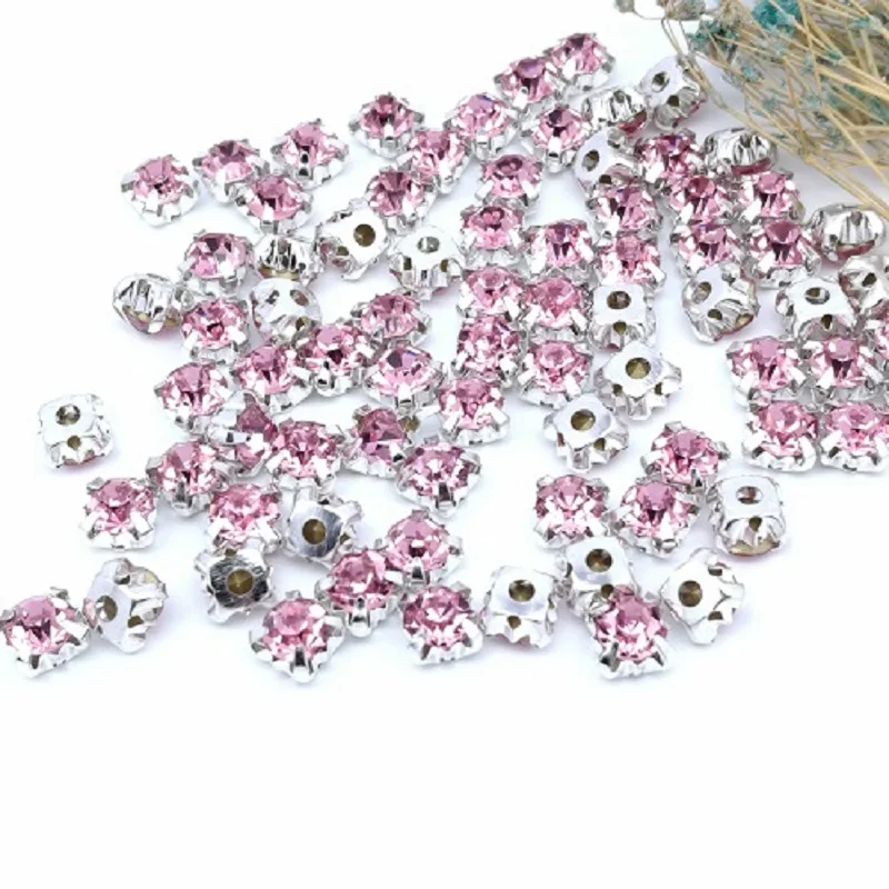 21 цвет 5 мм Хрустальные круглые пришивные стразы с серебристым дном для шитья своими руками/украшений/свадебных украшений 200 шт/шт