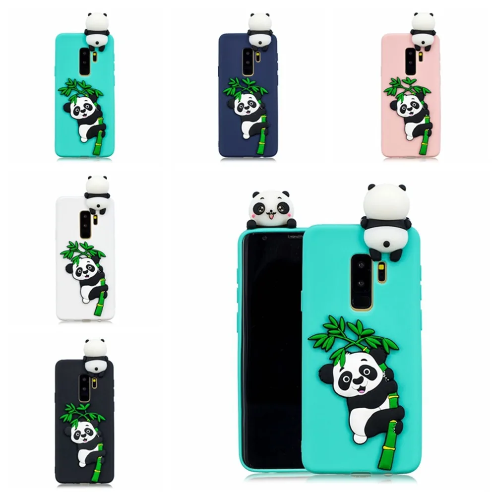 Панда чехол для телефона Sumsung S7 край мягкой ТПУ S8 S9 S10 плюс Lite Примечание 8 9 Coque