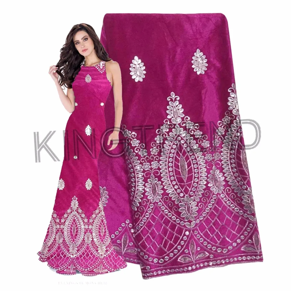 

Luxury sequins velvet lace fabric beautiful african silk lace fabric high quality for woman party dress f180513