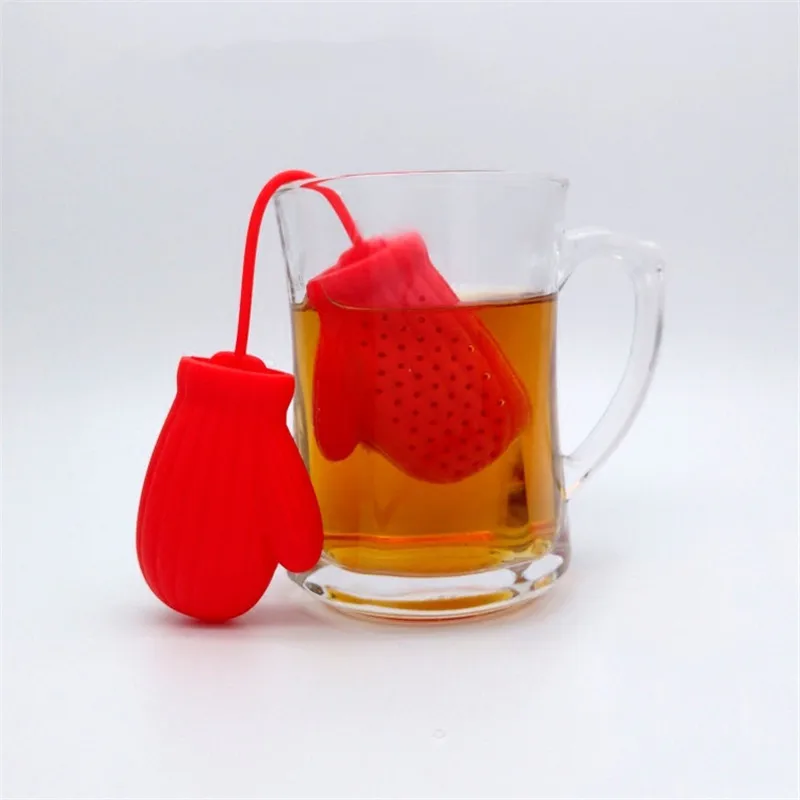 Уникальный Прихватки для мангала Форма Чай Фильтр FDA силиконовые Чай Infuser Фильтр Чай горшок Чай сумки для Чай Кофе пивоварения Посуда для напитков