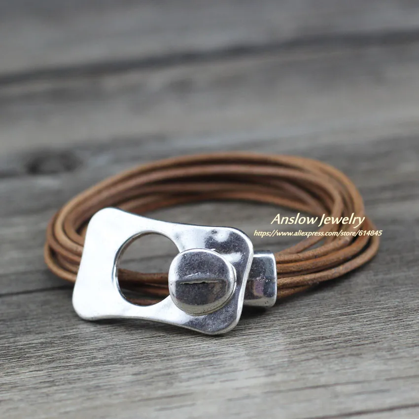 

Anslow Hot Brand Top Quality Fashion Jewelry Vintage Retro Silver Plated His And Her Unisex Fathers' Day Gift Bangles LOW0667LB