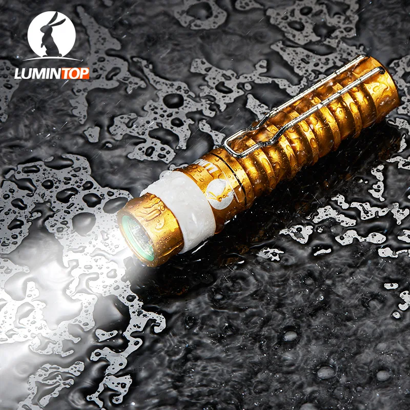 LUMINTOP мини фонарик с поверхностью в виде червя AAA 110 люменов брелок зажимом Cree