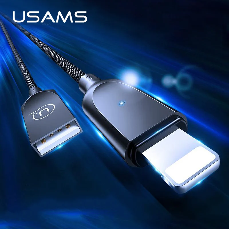 USAMS USB кабель для iPhone X Xs Max Mciro автоматическое отключение быстрой зарядки type C