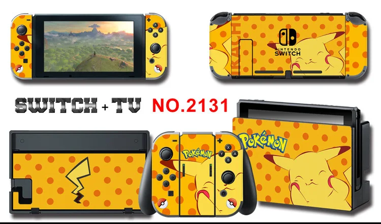 Для nintendo Switch Pain sticker консоль Dock Joy Con полное покрытие цветной бумажной кожи Закаленное стекло протектор экрана от 2000-2305