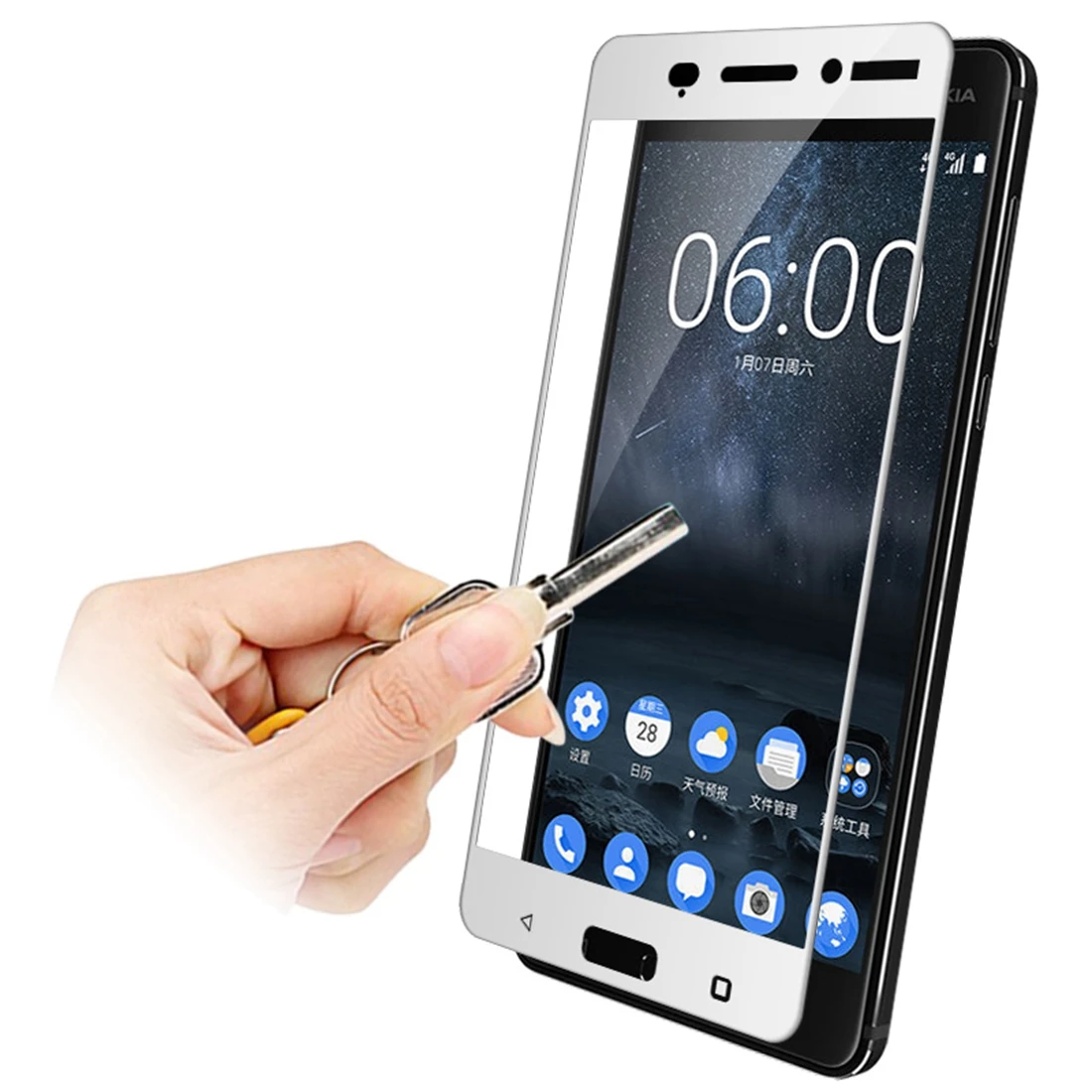 Полноэкранная Защитная пленка для Nokia 5 6 7 8 3 1 X6 закаленное стекло с полным
