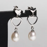 100s925 pure silver earrings natural pearls earrings fashion cool wind a undertakes to