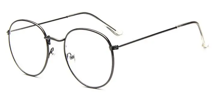 C2 gray frame Круглые очки мужские прозрачные винтажные очки, ретро маленькие круглые очки для близорукости, очки ботаника оправа с прозрачными линзами очки Для женщин - Цвет оправы: C2 gray frame