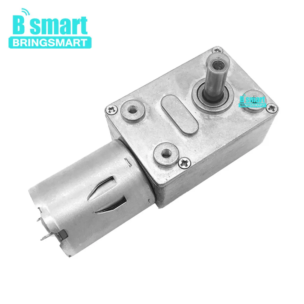 Bringsmart JGY370 комбинированные продукты мини турбо шестерни ed Мотор 12-24 в микро двигатель DC редуктор червячной передачи мотор самоблокирующийся CW/CCW
