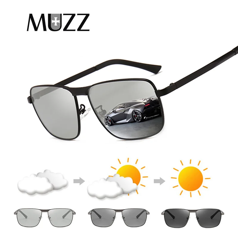 MUZZ 2018 новые мужские солнцезащитные очки для вождения поляризованные Хамелеон