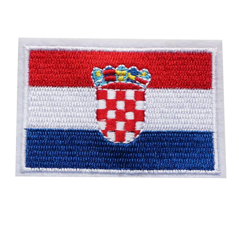 Вышитый патч 7 см с национальным флагом утюгом на патчи вышивка Бейджи для сумки