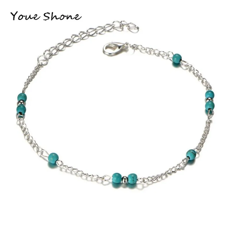Personality fashion handmade beaded anklet Vintage ladies Bracelet on the leg metal accessories Jewelry | Украшения и аксессуары