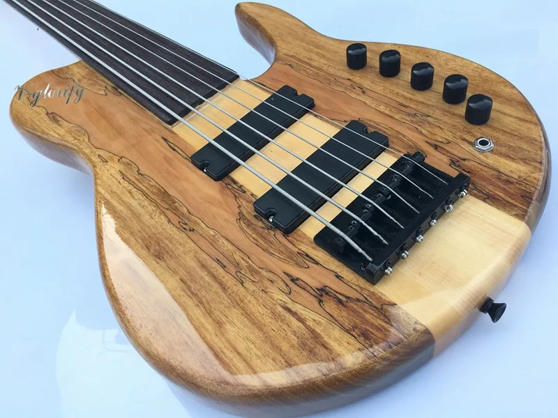 Профессиональная 6 струнная шея через fretless бас-гитара