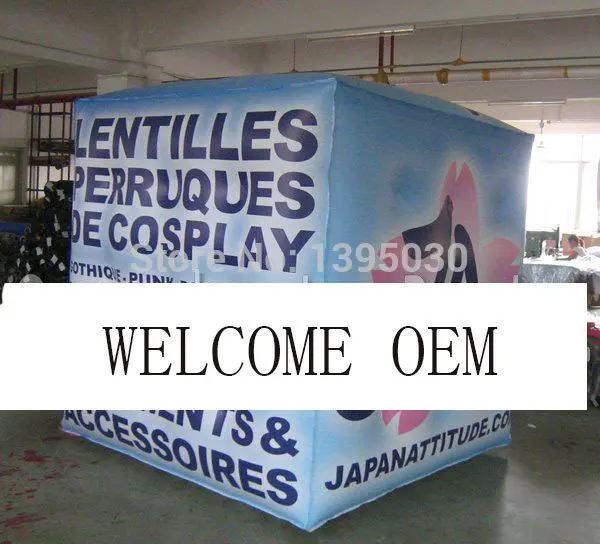Inflatable Cube Helium Advertising Balloon With 6 Sides Digital Printing Logo For Advertisement inflatable bowling pins replica promotion products oxford with blower inflatable sport model with your logo for advertising