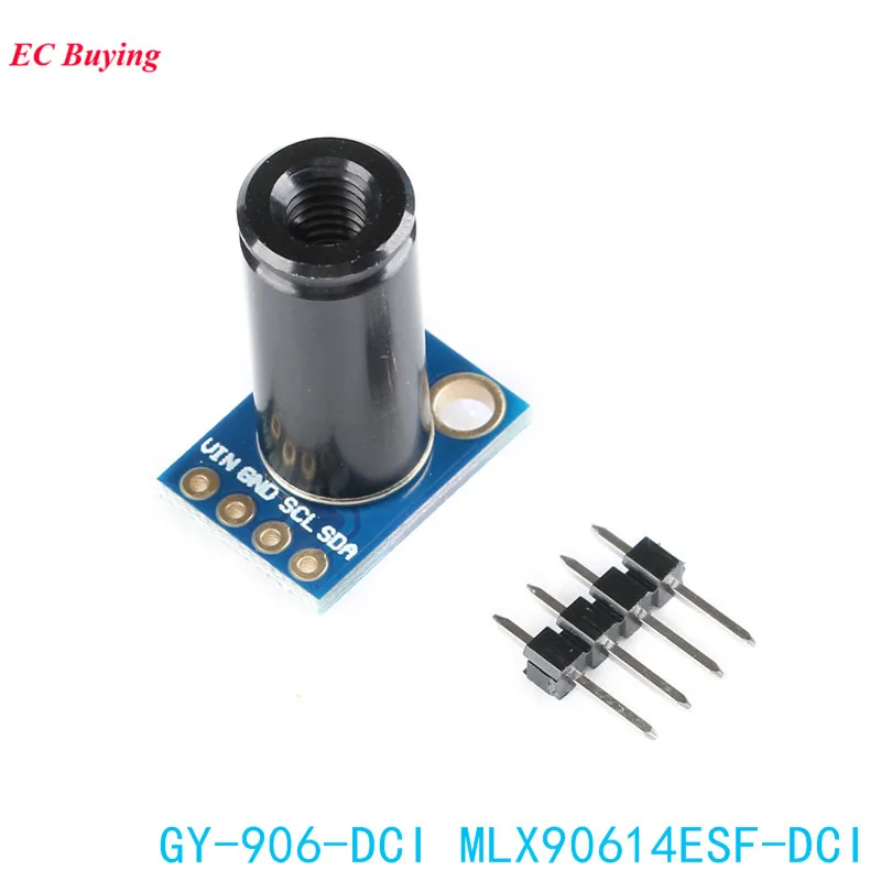 GY-906 MLX90614 MLX90614ESF-DCI Sensor Module GY-906-DCI High Precision Infrared Temperature Measurement Sensor IIC PWM 3.3-5V