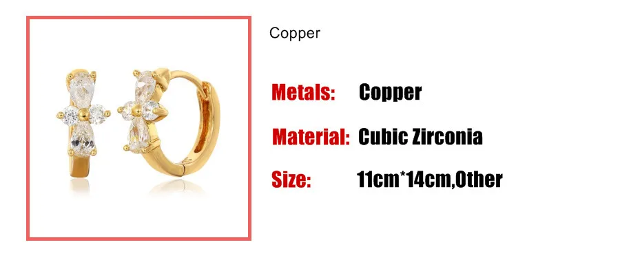 Желтое Золото Цвет проложить крест бантом циркон CZ круги Huggies маленькие серьги-кольца для женщин детей девочек детские ювелирные изделия