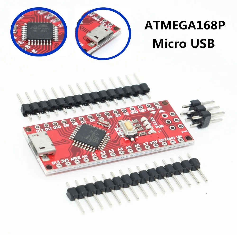 10 шт. Nano Micro USB с Загрузчиком совместимый контроллер Nano V3 для arduino CH340 USB драйвер 16 МГц Nano v3.0 ATMEGA168P (art.: 7aeeedd23) - 7aeeedd23