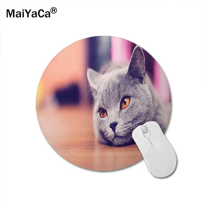MaiYaCa милый кот на планшет коврик для мышки анти скользящей подошвой и круглым