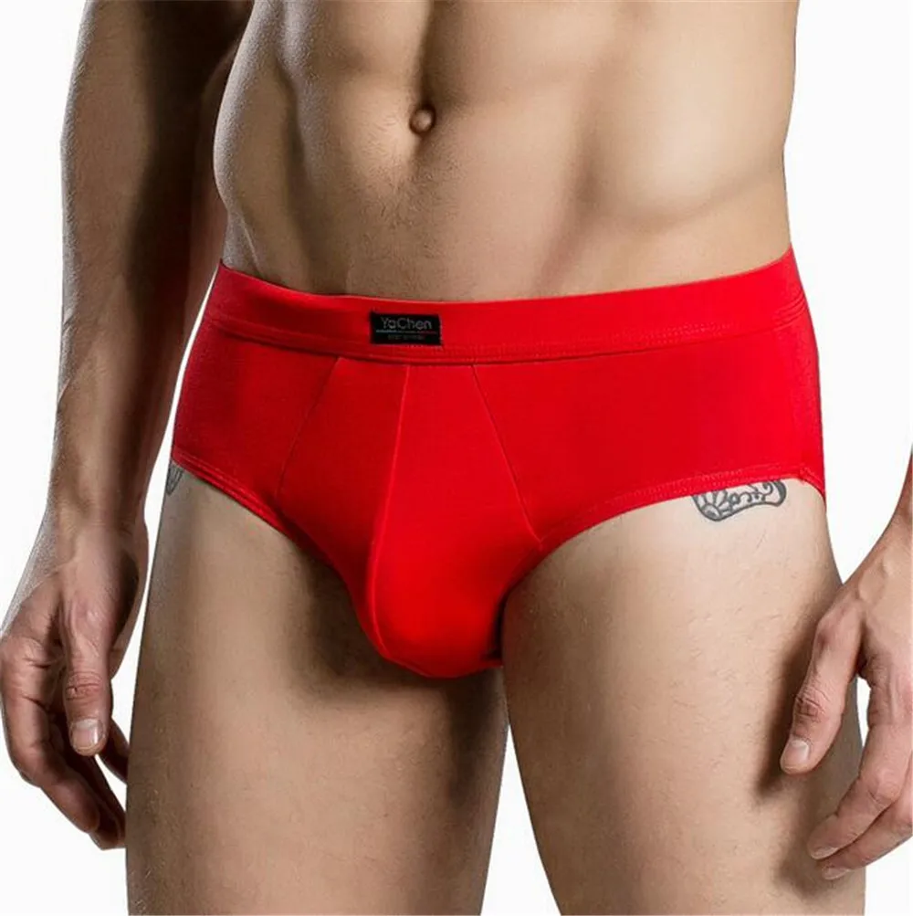 Лидер продаж Мужские трусы нижнее белье хлопок Cueca пикантные однотонные цвет