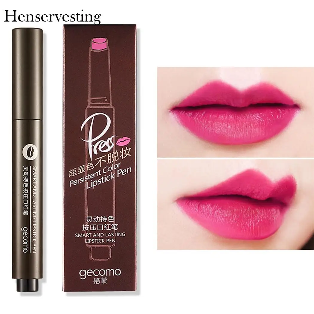 Длинные и прочного помада ручка макияж Водонепроницаемый Smart антипригарным