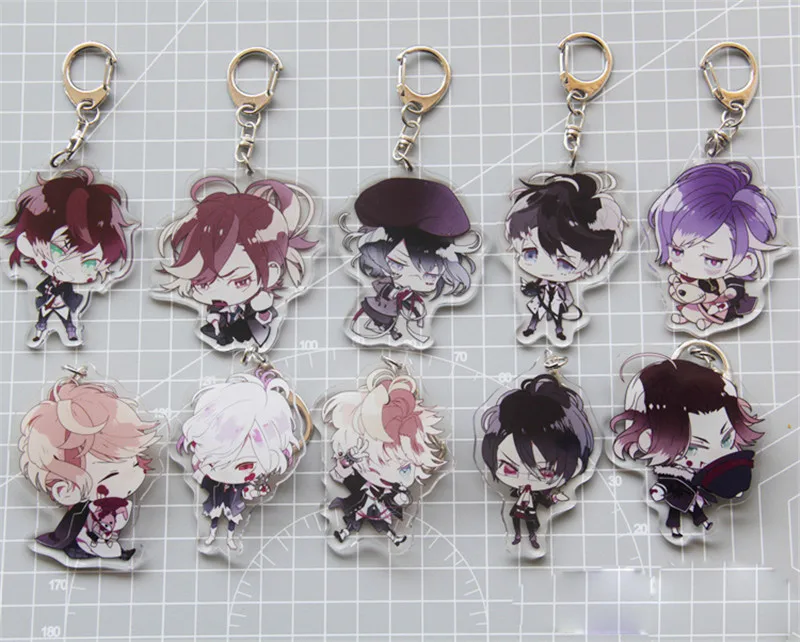 Аниме DIABOLIK LOVERS Ayato Kanato Laito Shu Reiji Ruki Subaru брелок для ключей Хэллоуин косплей брелок кулон Рождественская игрушка