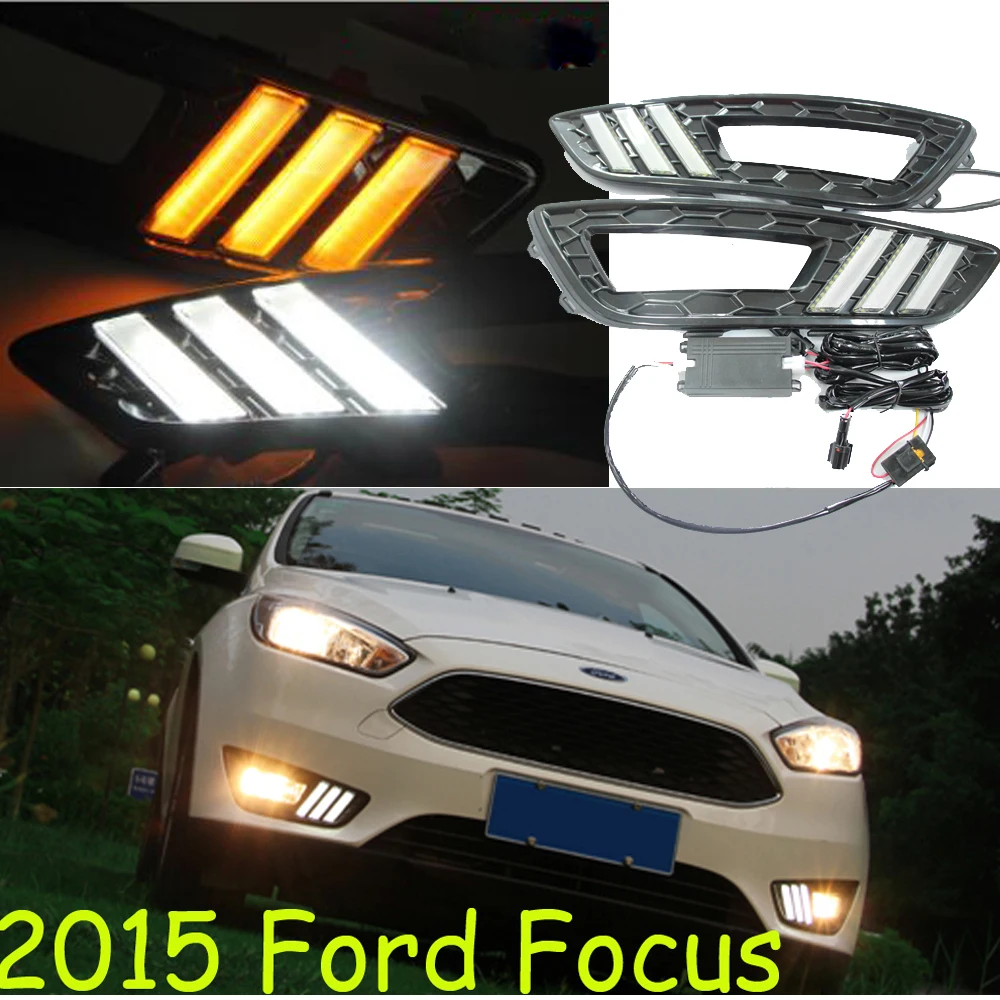 

1set car bumper light for Focus daytime Light Fusion car accessories 2015~2017y LED DRL headlight for Focus fog light