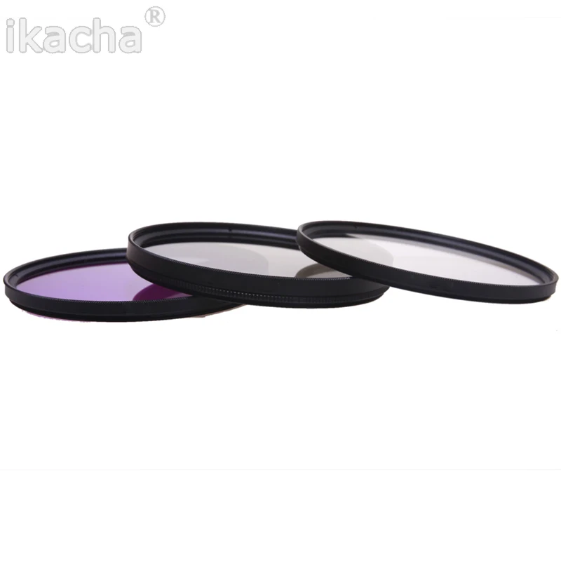 

ikacha 49mm 58mm 67mm 55mm UV Filter 52mm FLD CPL Set Lens Hood for Canon eos 600d Sony for Nikon d7100 5200 d5300 d3300
