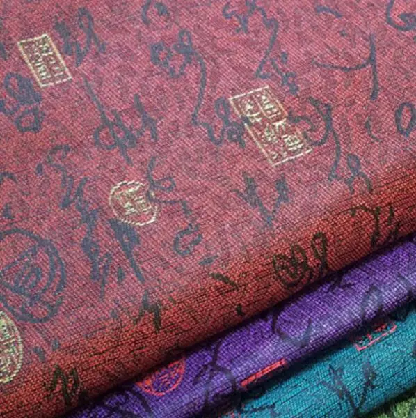 Ткань жаккард высокого качества для диванной подушки одежды DIY с китайскими иероглифами размером 500 см * 75 см.