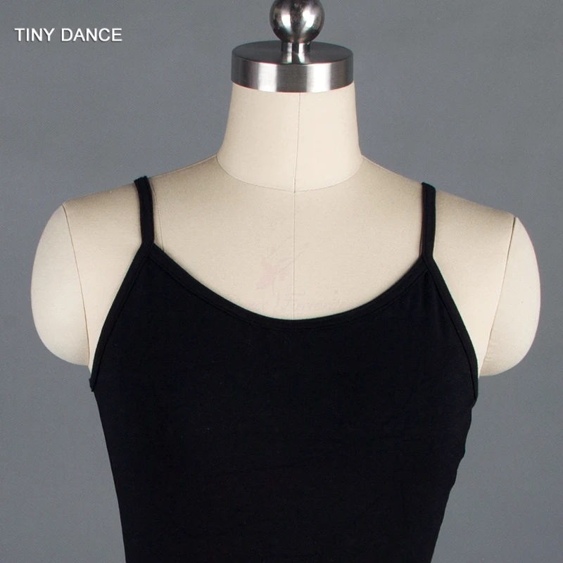 Классический бретели танец купальник с черной сеткой V-Back хлопок и лайкра Bodywear для Обувь для девочек 01d0059