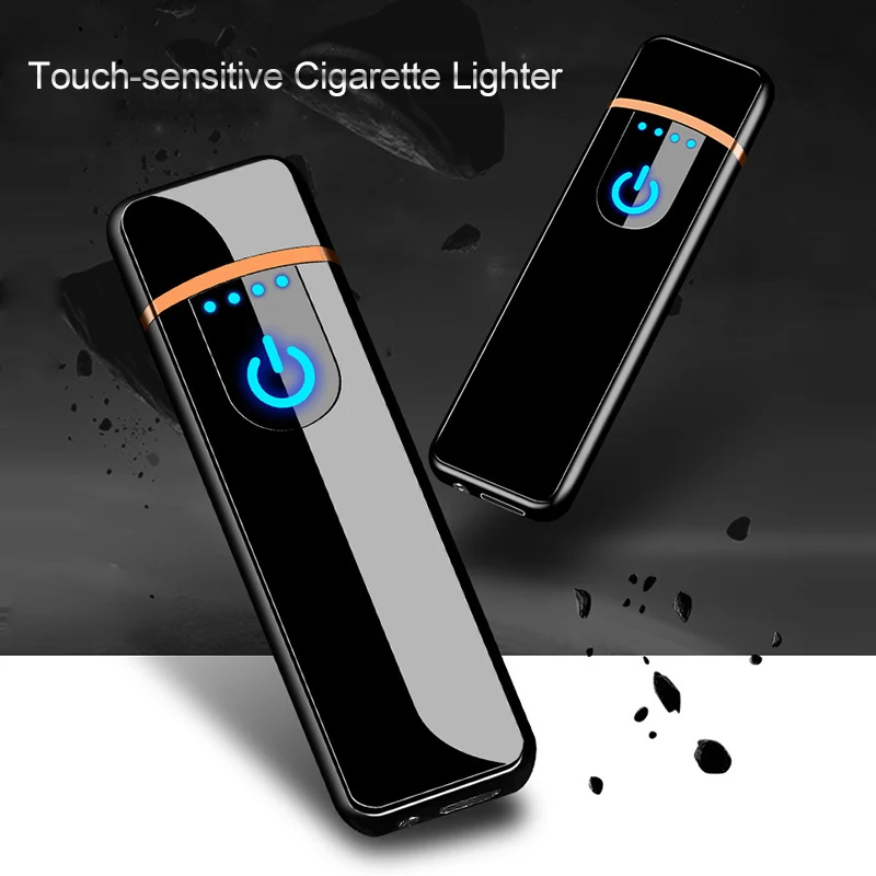 Сигарета USB фонарики заряжаемая электронная ветрозащитная гладкая сенсорная