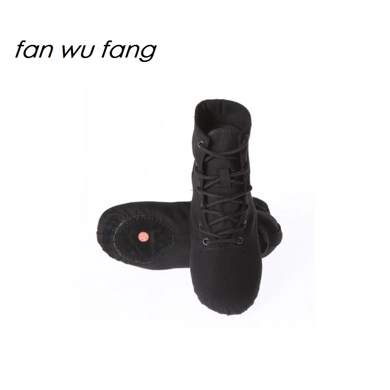 Fan wu fang/2017 г. Новое поступление черная парусиновая обувь для джаза с мягкой