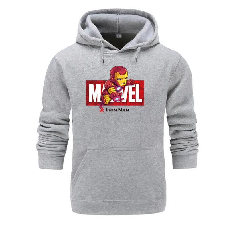 light gray 1 Marvel The Avengers 4 Железный человек Человек человек паук косплей костюм толстовки унисекс Мстители Повседневный конец игры - Цвет: light gray 1