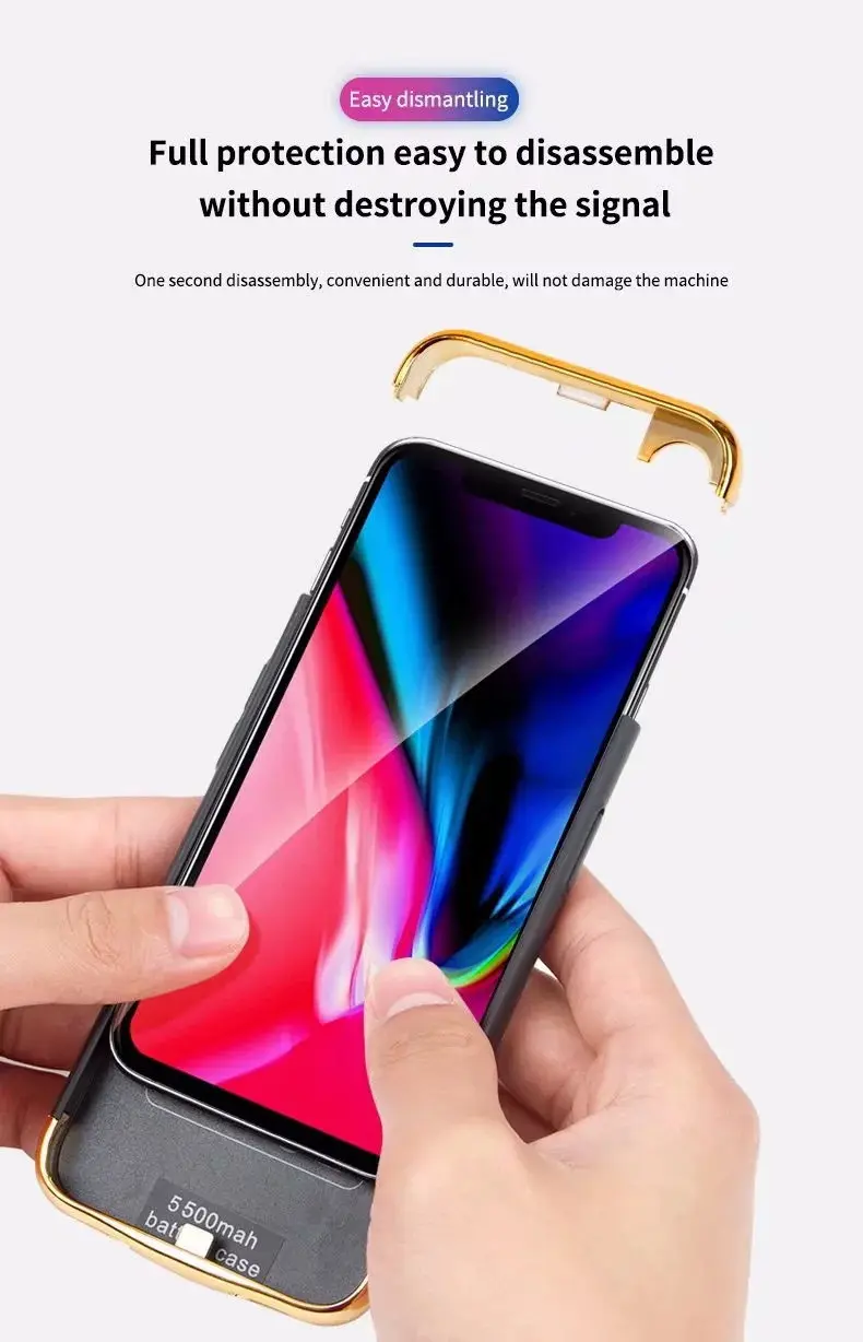 Neng 5200 мАч покрытие ударопрочный аккумулятор зарядное устройство чехол для iPhone XR