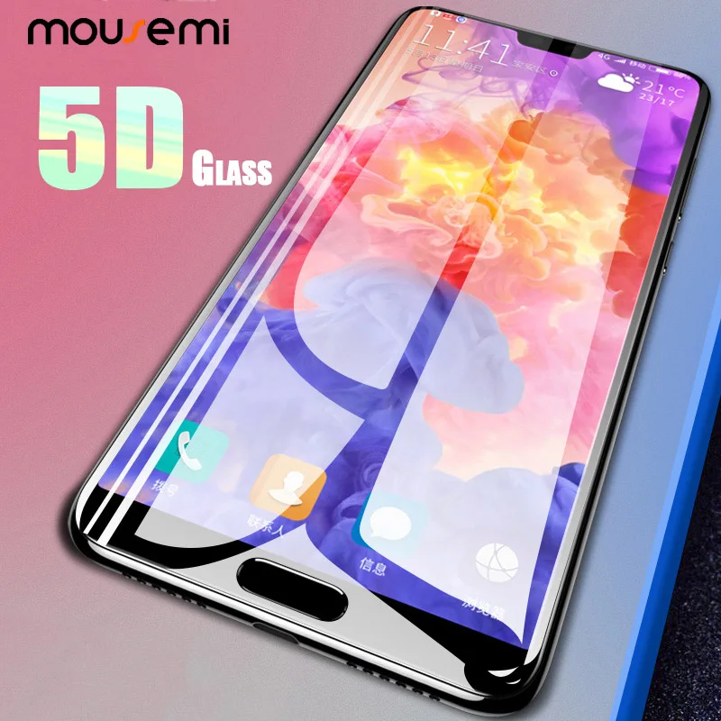 MOUSEMI 5D закаленное стекло для Huawei P20 Lite Полное покрытие защита экрана Honor 10 9 P10 Mate P