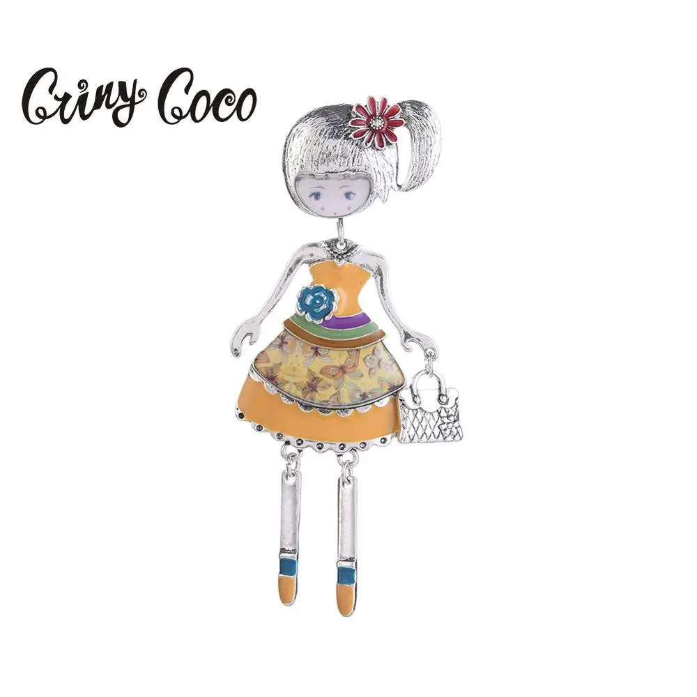 Cring Coco милый мультяшный брошь кукла для женщин одежды значок женский хиджаб