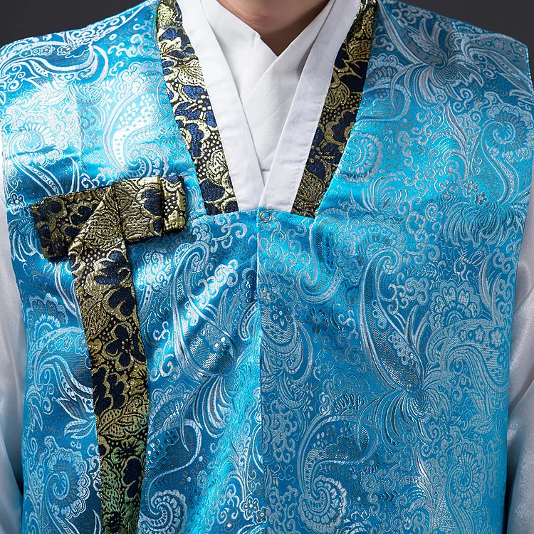 Мужской Корейский Традиционный этнический танцевальный сценический костюм в