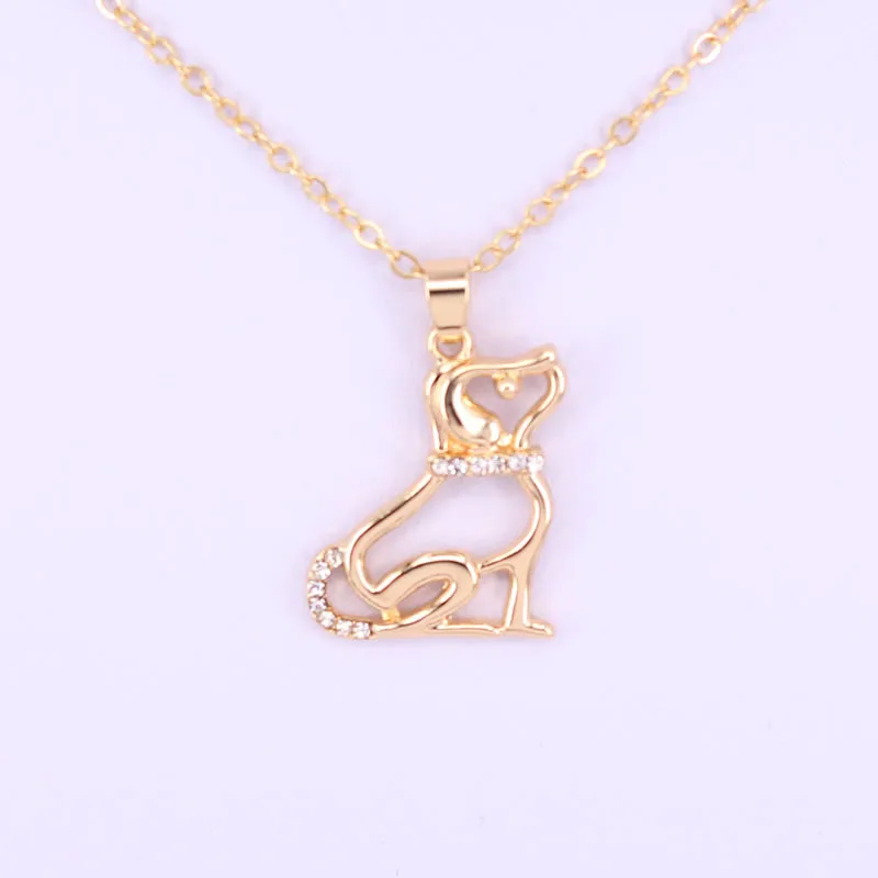 

hzew dog pendant necklace cute dog two colors necklacs