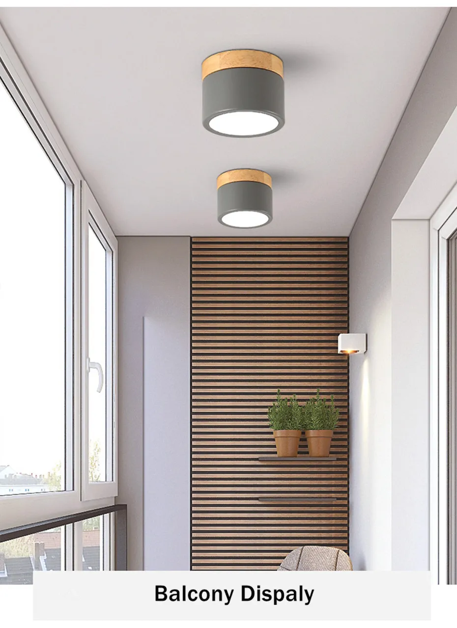 Dimmable LED Downlight 5W 12W Surface Mounted led Ceiling downlight Nordic Iron led light spot light for Foyer,Living Room