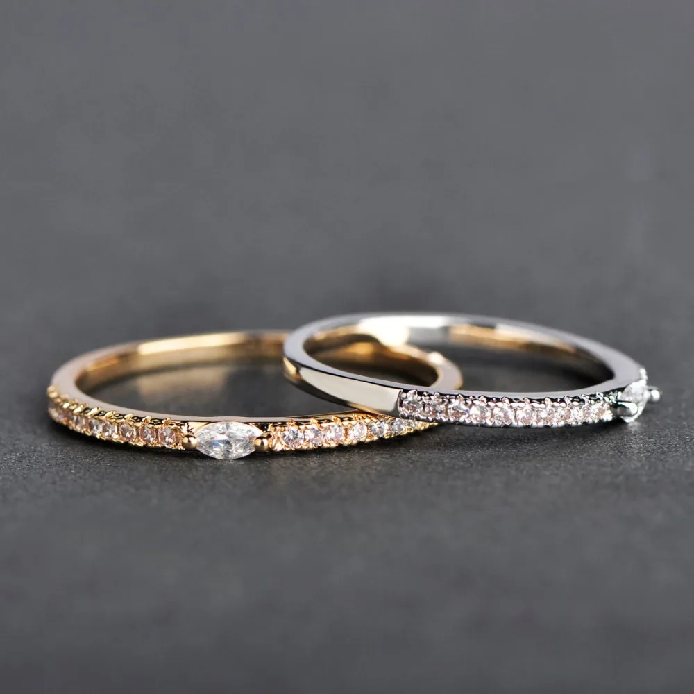Женское кольцо Dazz прямоугольное золотистое с фианитом|rings for women|zircon ringring |
