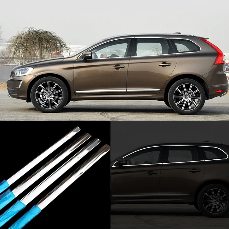 12 шт. молдинговая накладка на порог двери и окна из нержавеющей стали для Volvo XC60 2011