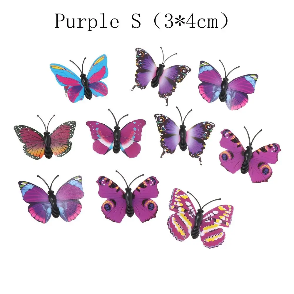 purple S 3x4cm 5 шт. заколки в виде бабочек свадебные аксессуары для волос женские заколки для волос Свадебные украшения шпилька для волос инструмент для укладки - Цвет: purple S 3x4cm