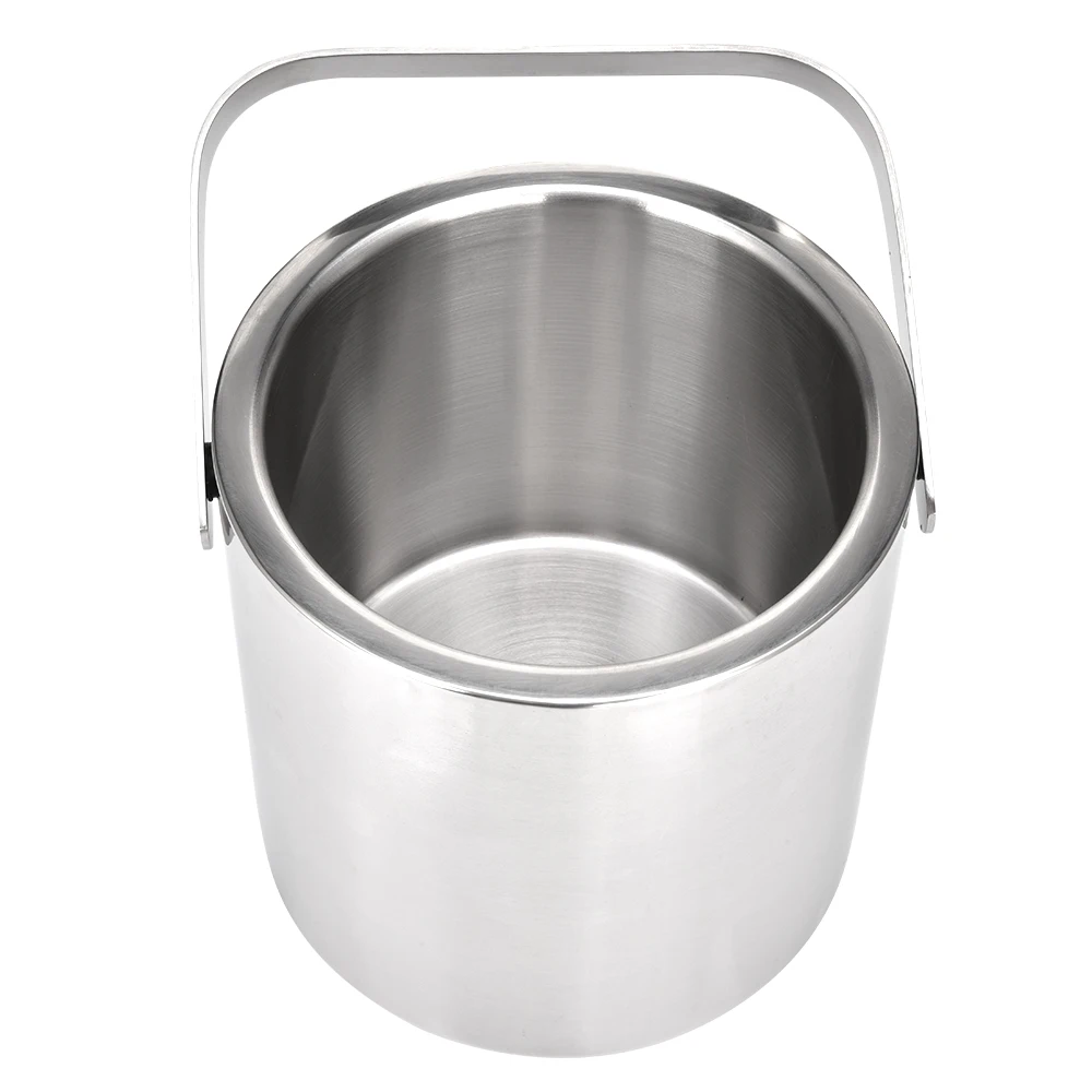 1300ML Stainless steel Ice Cube Container Double Walled ice bucket as container with tongs and lid Dropship | Дом и сад