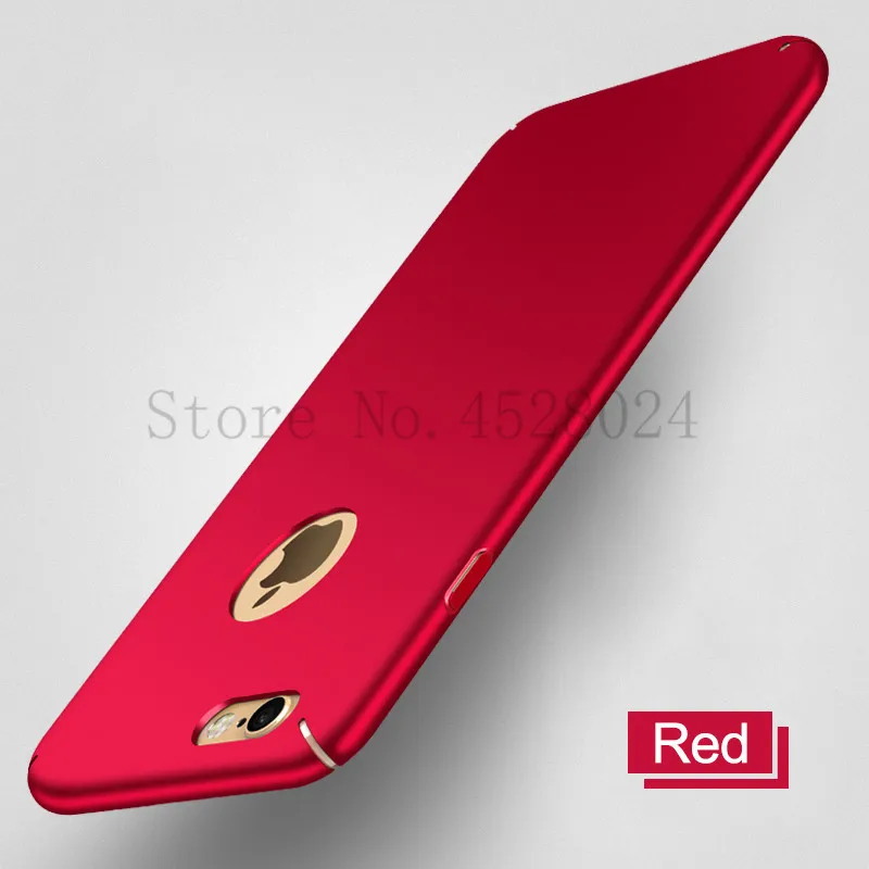 Red Черный матовый чехол для телефона для iPhone X, XR, XS, Max, ультра тонкий чехол для iPhone 7, 8, 6, 6s Plus, 10, защитный жесткий чехол - Color: Red