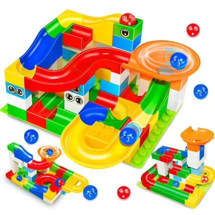 Crazy marble Track Run Ball игрушка игра развивающие дети большие строительные блоки Набор