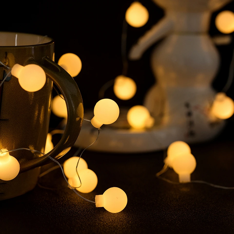 Led Globe string light battery USB fairy tale ball 50Led waterproof bedroom outdoor garden holiday wedding party Christmas