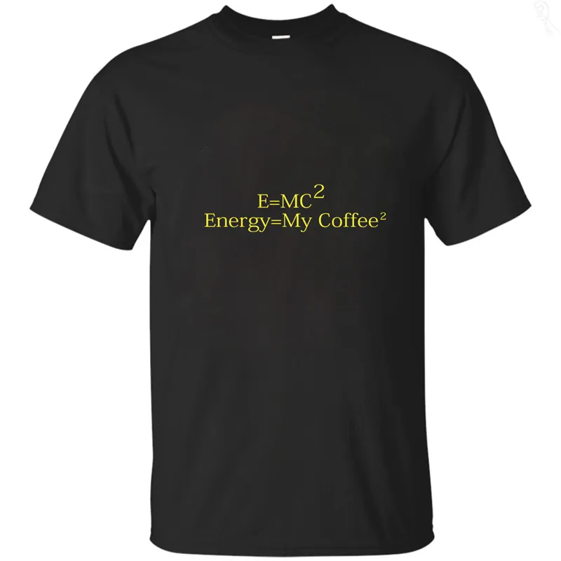 Мужские модные хлопковые футболки My Coffee Is Endless Energy|Мужские футболки| |